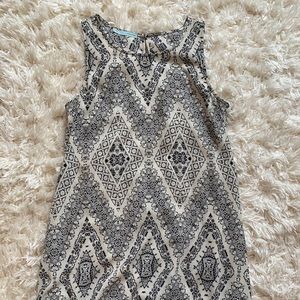 Black and white shift dress